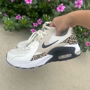 Nike Air Max Women's Sneakers White with Leopard Print and Black Accents